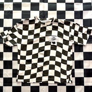 Zara Boys “Time for Rollin” Skater Black and White Checkered Kids Tee 6